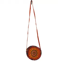 Geanta stilizata cu motive traditionale cu floare 5 imagine