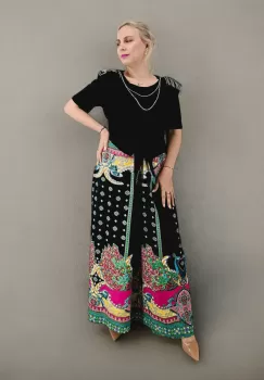 Pantaloni de vara cu imprimeu 2 imagine