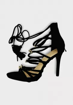 Pantofi cu siret si toc inalt imagine