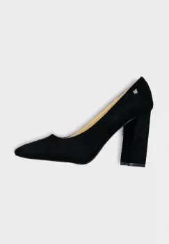 Pantofi cu toc gros - Black imagine