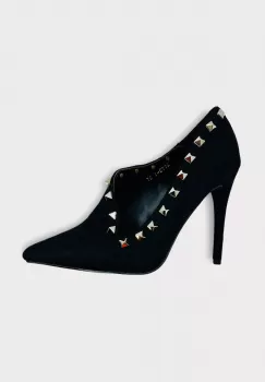 Pantofi din catifea cu tinte imagine