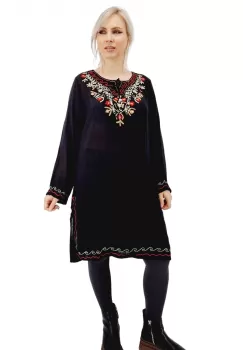 Rochie - Bluza Vaporoasa Brodata Olivia 8 imagine