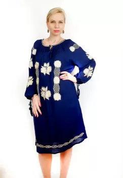 Rochie Brodata Floarea Soarelui 5 imagine