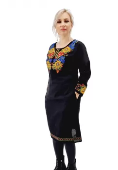 Rochie Brodata Traditional Atena 2 imagine
