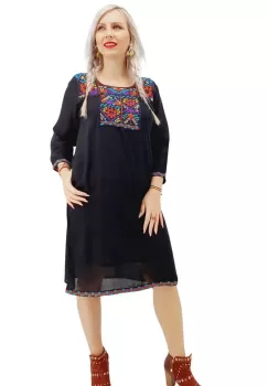 Rochie cu broderie Simona 5 imagine