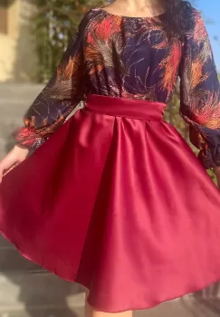 Rochie cu motive florale eleganta Teo 5 imagine