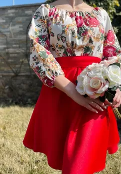 Rochie cu motive florale eleganta Teo 6 imagine