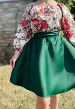 Rochie cu motive florale eleganta Teo 7 imagine