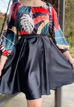 Rochie cu motive florale eleganta Teo 8 imagine