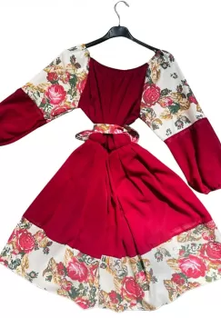 Rochie cu motive florale eleganta Teuta 4 imagine