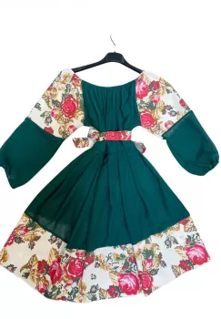 Rochie cu motive florale eleganta Teuta 5 imagine