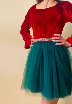 Rochie cu tematica de sarbatoare Steluta 3 imagine