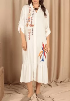 Rochie de dama cu broderie de vara 2 imagine