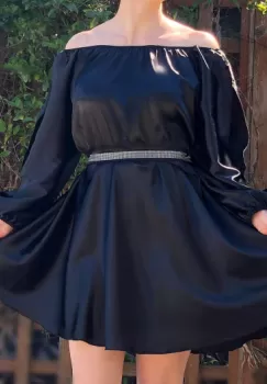 Rochie de ocazie din saten Neli imagine