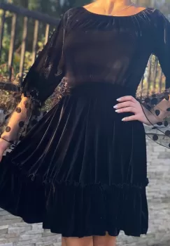 Rochie din catifea eleganta Nica imagine