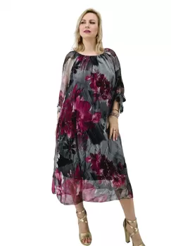 Rochie dreapta din matase Mariana 15 imagine