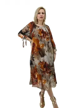 Rochie dreapta din matase Mariana 2 imagine