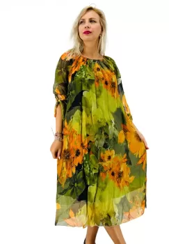 Rochie dreapta din matase Mariana 3 imagine