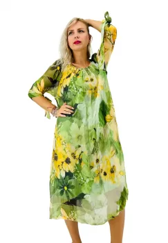 Rochie dreapta din matase Mariana 5 imagine