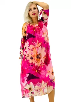 Rochie dreapta din matase Mariana 7 imagine