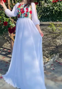 Rochie Eleganta cu motive stilizate florale Viviana 2 imagine