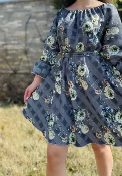 Rochie eleganta din barbie cu imprimeu floral Gala 4 imagine