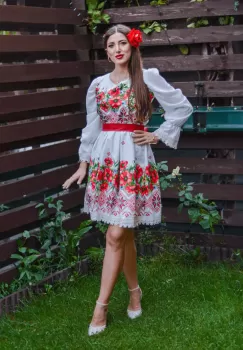 Rochie Habibi Flowers Midi imagine