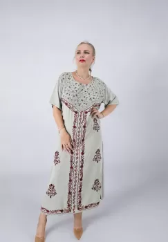 Rochie Lunga Brodata Miuta 82 imagine