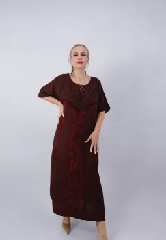 Rochie Lunga Brodata Miuta 85 imagine