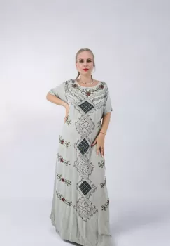 Rochie Lunga Brodata Miuta 86 imagine