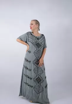 Rochie Lunga Brodata Miuta 88 imagine