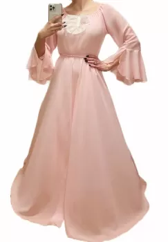 Rochie lunga cu motive crosetate Morticia 2 imagine