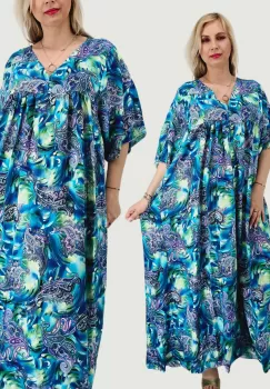 Rochie Lunga de Vara din saten Iza 2 imagine