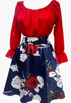 Rochie Mila Flowers Midi imagine