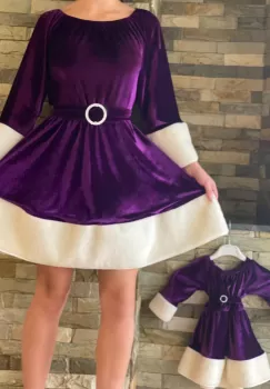 Rochie scurta cu tematica de Craciun - Santa 4 imagine