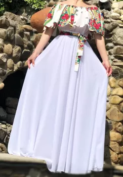 Rochie stilizata cu motive florale Natasha imagine