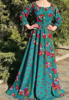 Rochie stilizata cu motive traditionale Sanziana 4 imagine