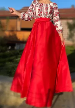 Rochie Stilizata Traditional cu imprimeu Elena 15 imagine