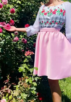 Rochie Stilizata Traditional cu imprimeu Elena 16 imagine