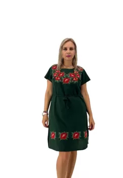 Rochie Traditionala cu broderie Iris 3 imagine