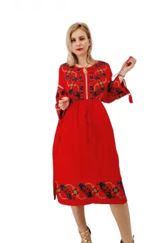 Rochie Traditionala cu broderie Lidia 3 imagine