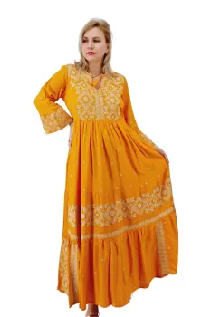 Rochie Traditionala cu broderie Melania 3 imagine