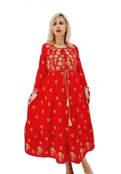 Rochie Traditionala cu broderie Sara 3 imagine