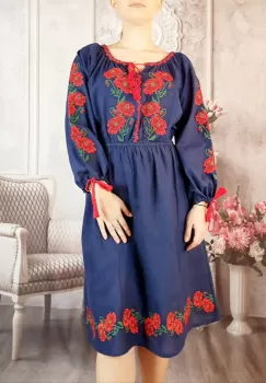 Rochie Traditionala cu Maci 4 imagine