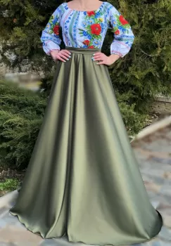 Rochie Traditionala stilizata cu maci 13 imagine