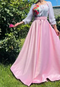 Rochie Traditionala stilizata cu maci 18 imagine