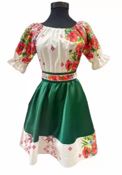 Rochie Traditionala stilizata cu maci 19 imagine