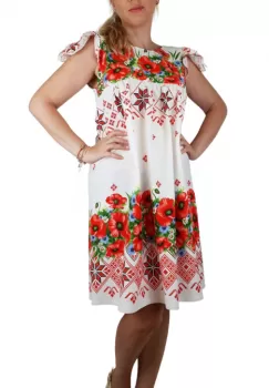 Rochie Traditionala stilizata cu Maci 5 imagine