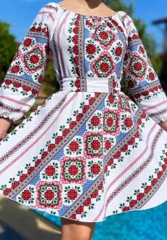 Rochie Traditionala stilizata Leonora 4 imagine