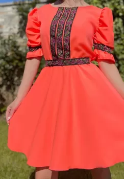 Rochie Traditionala Trandafira 2 ( Culori de Vara) imagine